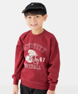 Толстовка из флиса с принтом Chil2, цвет N American Football/Wine Red