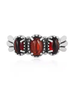 Серебряное кольцо с тремя гранатами, размер 11 American West Jewelry, red