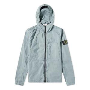 Куртка supima cotton twill stretch hooded jacket 'sky blue' Stone Island, голубой