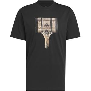 Футболка с баскетбольной галереей Adidas, черный