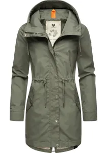 Парка Ragwear "Canny", с капюшоном, стильная переходная куртка с большим капюшоном, оливковый