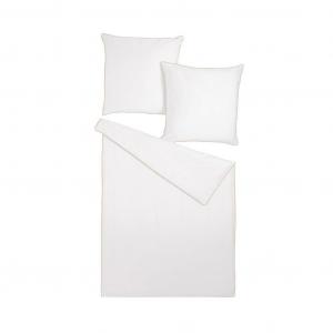 Dream Sleep Uni Постельное белье Коллекция White Pipping Наволочка одинарная 70x90 см Серо-коричневый Traumschlaf