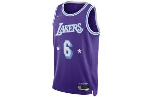 Джерси Nike NBA Los Angeles Lakers City Edition Lebron James 6 Dri-FIT Swingman Field Purple, Фиолетовый