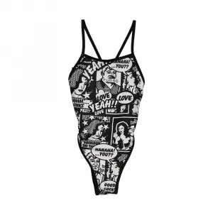 Купальник Turbo Yeah Comic Thin Strap, черный