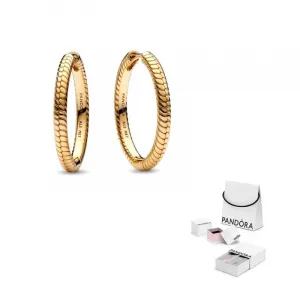 Pandora Золотые металлические серьги для женщин Gold