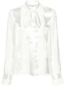 Stella McCartney рубашка с воротником-бантом, белый
