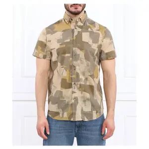 Рубашка классического кроя SS Collins Guess, зеленый