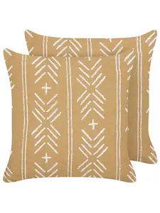 Декоративная подушка Beliani 2er Set Deko BANYAN, цвет beige/weiß