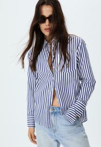 Блуза Stradivarius STRIPED WITH POCKET, Dark Blue