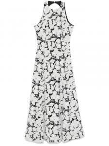 ROTATE BIRGER CHRISTENSEN платье миди с английской вышивкой, белый