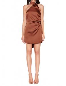 Сатиновое мини-платье Entice в цвете мокко NOOKIE, мокко