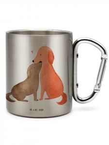 Серебряная кружка с надписью Собачья любовь Mr. & Mrs. Panda