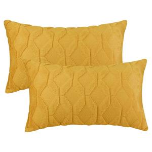 Короткие плюшевые однотонные мягкие декоративные наволочки для гостиной, 2 шт., 12 x 20 дюймов Unique Bargains, желтый