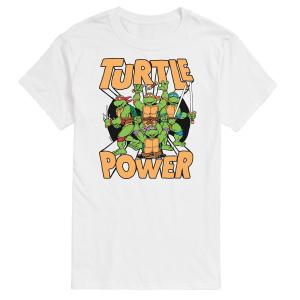 Футболка с рисунком Big & Tall TMNT Turtle Power License, белый