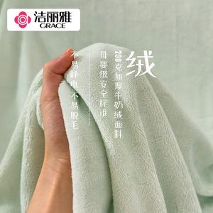 Jie Liya Простыня 200х230 см из молочного велюра, цвет Light Green, стандарт Class A