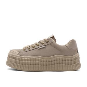 Кеды, скейтборд обувь женская низкая серый Belle