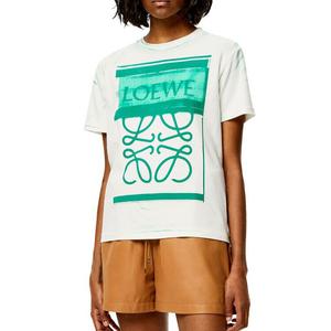Футболка женская Loewe, белый / зеленый