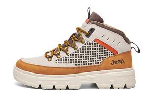 Износостойкие увеличивающие рост мужские ботинки до щиколотки для активного отдыха Beige Brown Jeep