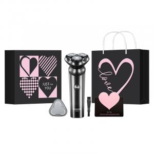 Набор электробритва FS922 с тремя лезвиями, полностью моющийся, быстрая зарядка, для мужчин FLYCO, черный