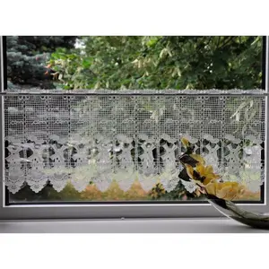 Вышивки Plauen занавеска на стекло Ветряная мельница с утяжкой на штангу, 1 шт. Stickereien Plauen, Natur