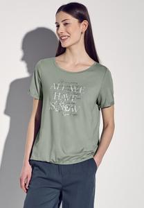 Рубашка с принтом Street One, зеленый