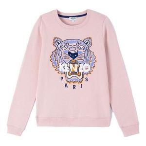 Свитер classic tiger head printing round neck hoodie pink Kenzo, розовый