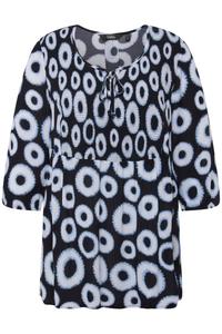 Топ Ulla Popken Shirt, цвет marine blue/light purple