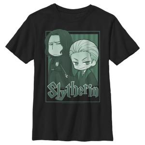 Футболка с рисунком аниме «Гарри Поттер, Слизерин, Снейп и Драко» для мальчиков 8–20 лет Harry Potter