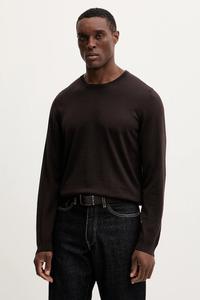 Шерстяной свитер Boss, коричневый