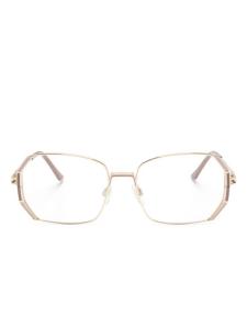 Cazal очки в геометричной оправе, золотистый