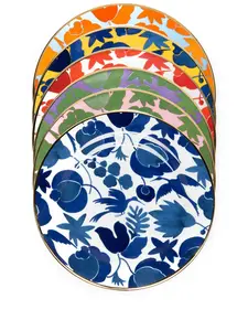 Набор Wildbird из шести десертных тарелок La Doublej, синий