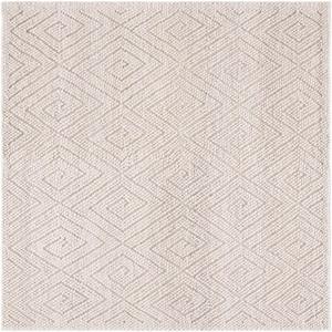 Ковер SAFAVIEH, 183 x 183 см, Natura Collection Square, Beige, Bohemian Design, идеален для помещений с высокой проходимостью в спальне, столовой и кухне (NAT127B-6SQ)