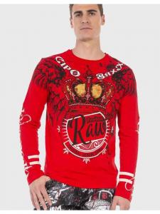 Функциональный лонгслив Cipo & Baxx, красный