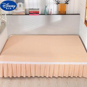 Disney Комплект постельного белья из хлопка, 4 предмета, канг/кровать 3.0x2.0 м, простыня 3.4x2.3 м + юбка 3 м, цвет Jianghuangse Classic Yellow Check