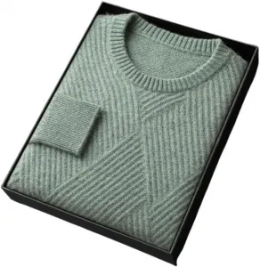 Толстый свитер из кашемира с длинными рукавами и круглым вырезом SIDUFHAOPKLL