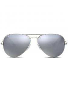 Ray-Ban солнцезащитные очки-авиаторы Aviator Large Metal, серебряный