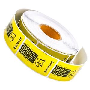 Узкие шаблоны для укладки ногтей, 500 шт., золото SUNONE