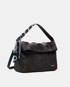 Сумка-трансформер с фестончатыми деталями Desigual, темно-коричневый