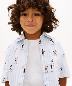 Детская футболка с коротким рукавом и принтом по всей поверхности, размер 26SS.