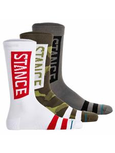 Носки STANCE Socken 3er Pack, цвет Grau/Weiß/Grün