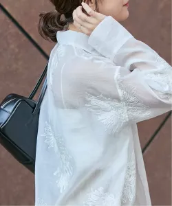 Большая прозрачная кружевная рубашка Journal Standard, цвет White