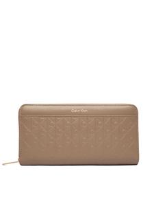 Кошелек Emblem Aop Embossed Long Wallet LV04F1097G Calvin Klein, бежевый