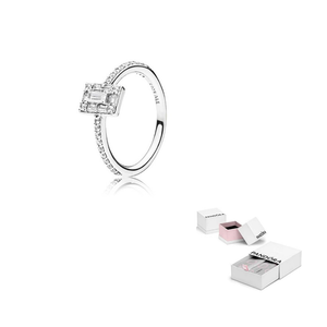 Pandora Серебряное кольцо Unisex Silver с цирконием