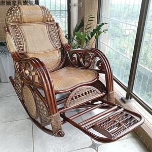 Yu Senyi Кресло-качалка из ротанга, модель large 23, цвет dark coffee