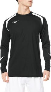 Волейбольная толстовка Mizuno V2MA2123, игровая толстовка, с длинным рукавом, влагоотводящая, быстросохнущая, доступна в детском варианте, черно-белый