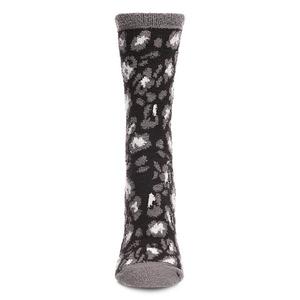 Женские носки leopard super soft cozy crew Memoi, Black