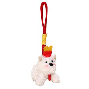 Милый плюшевый кулон West Highland с гамбургером и картошкой фри, высота 12см Dolls and bears dance