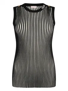 Вязаный топ в полоску Liu Jo, черный