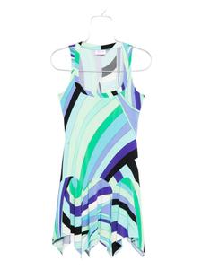 Платье PUCCI с абстрактным принтом, синий