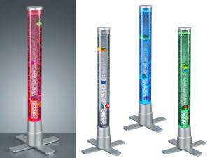 Светодиодная колонна с водяной колонной, рыбой и пузырьковой лампой, меняющей цвет, 61 см Reality Leuchten, мультиколор